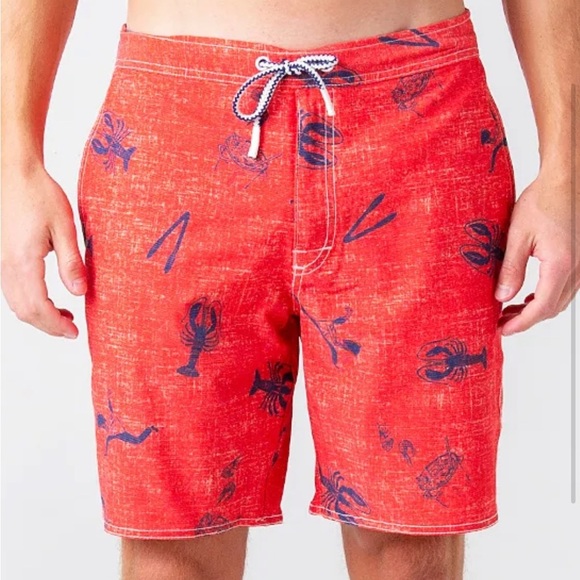 Johnnie-O Brisbane Malibu Red Swim Trunks board shorts Men’s M - Picture 2 of 12
